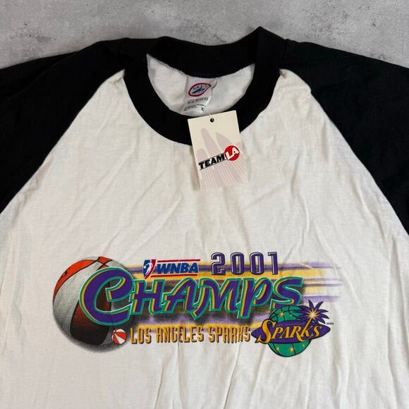 Vintage 2001 Los Angeles Sparks WNBA Championship t-shirt size XL NWT/deadstock - Picture 2 of 12